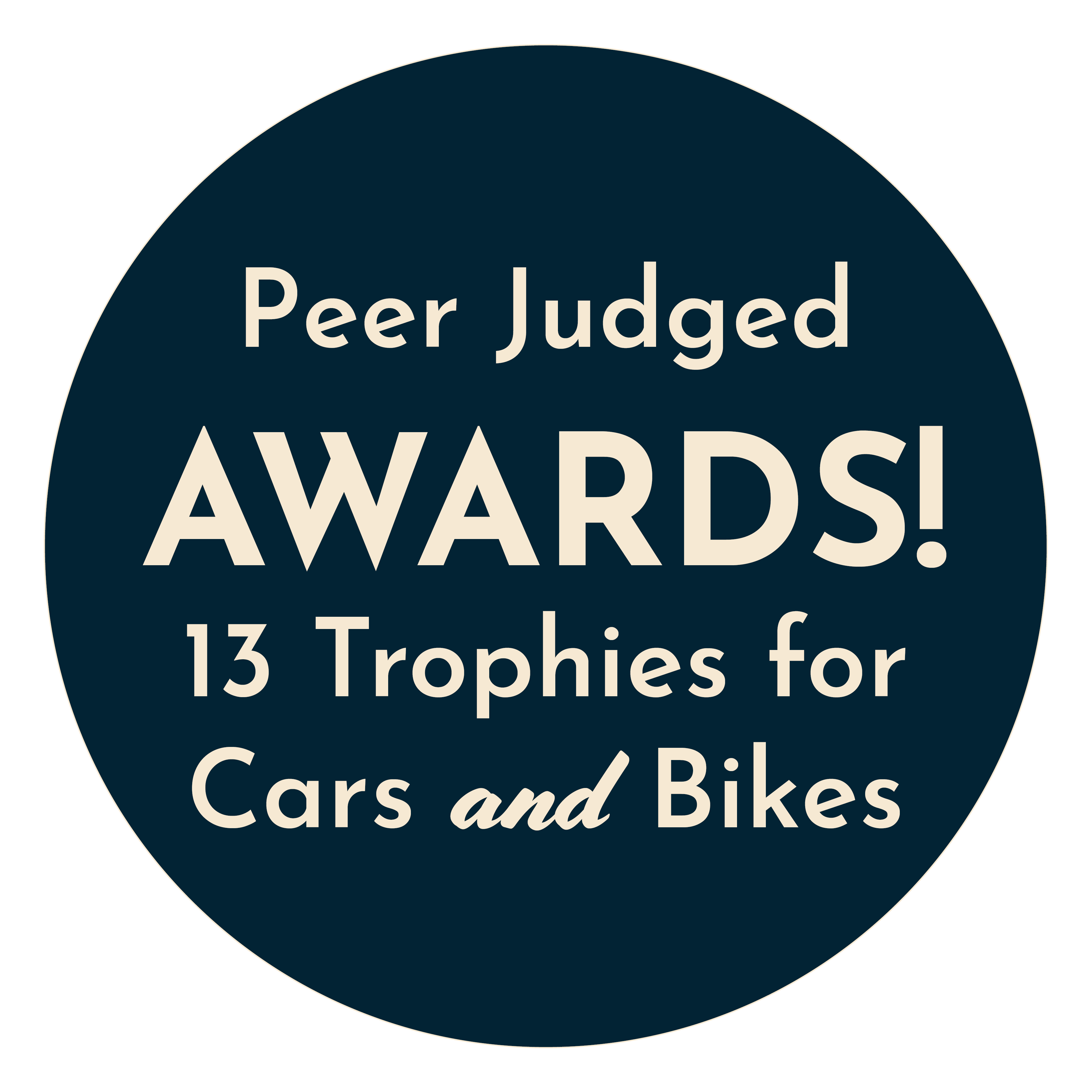 Peer Judged Awards! 13 Trophies for Cars and Bikes