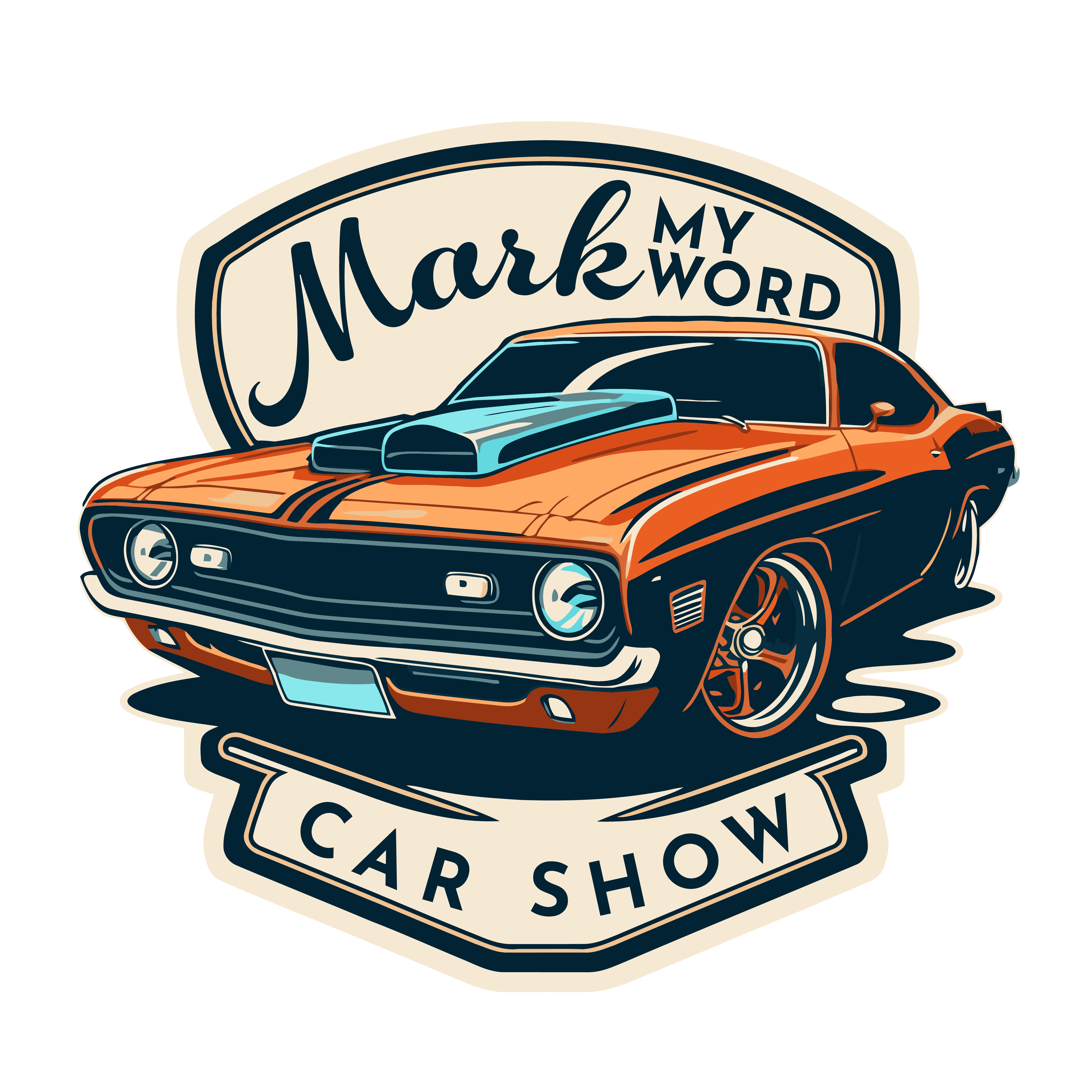 Mark My Word Car Show badge