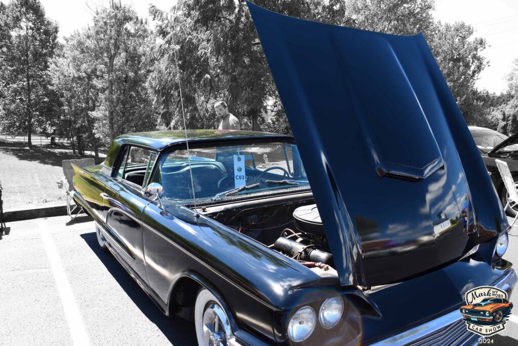 Beautiful black 1958 Ford Thunderbird owned by Lowrey Willis