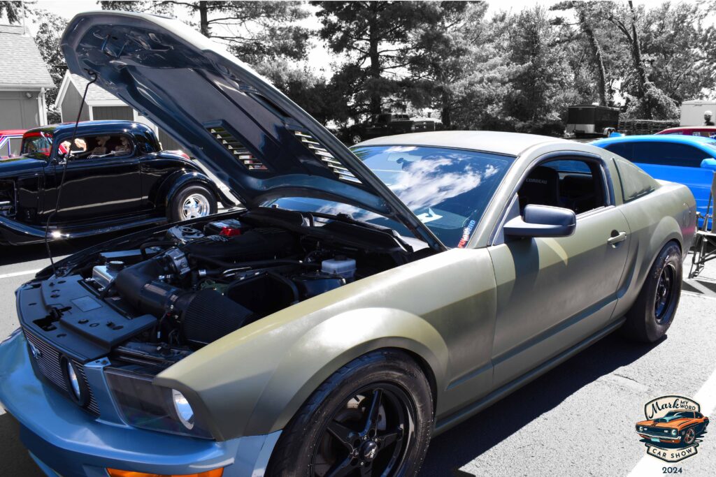 Army green 2007 Ford Mustang owned by Ed Hamons