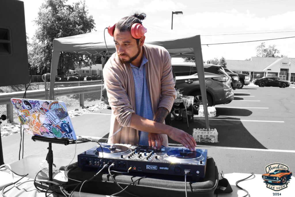 DJ Johnny B spinning tracks