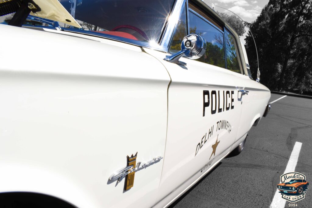1963 Ford Galaxie 500, a replication of the original Delhi Township police cruiser, owned by William Hunter