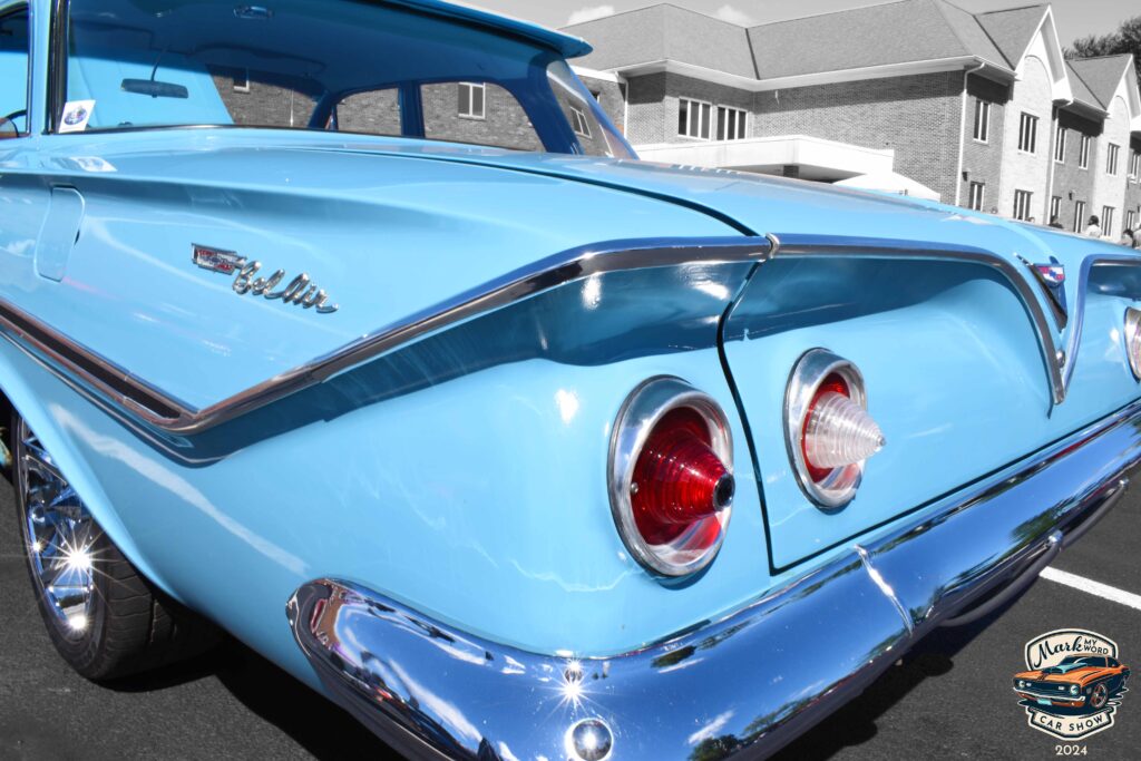 Powder blue 1961 Chevy Bel-Air owned by John Oldfield